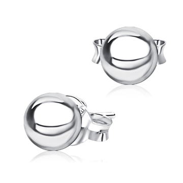 Ball Shaped Silver Ear Stud STS-5299